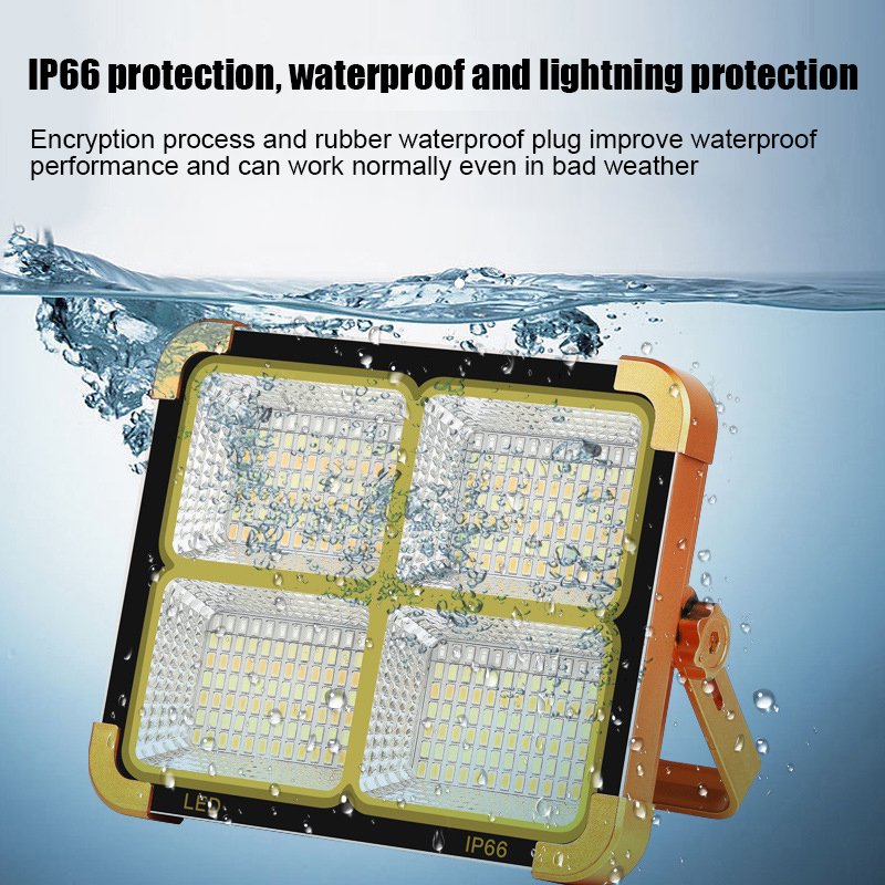 Projecteur LED étanche Rechargeable 4 modes D'éclairage Power-Bank 1000W image 9