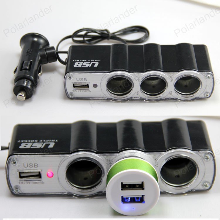 Chargeur Allume-Cigare Voiture 3 Prises avec Port USB – WF-0096 image 6
