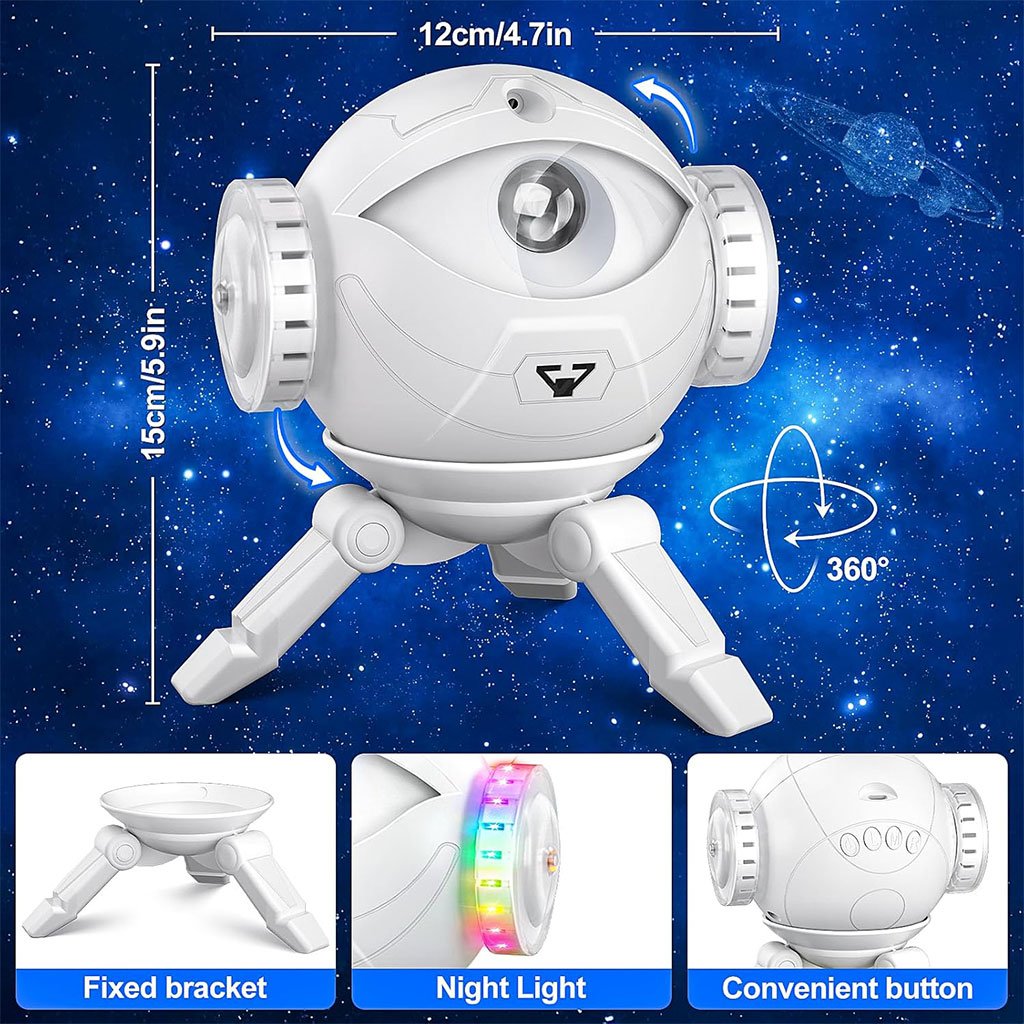 Projecteur Galaxie Astronaute réglable à 360° avec télécommande image 3