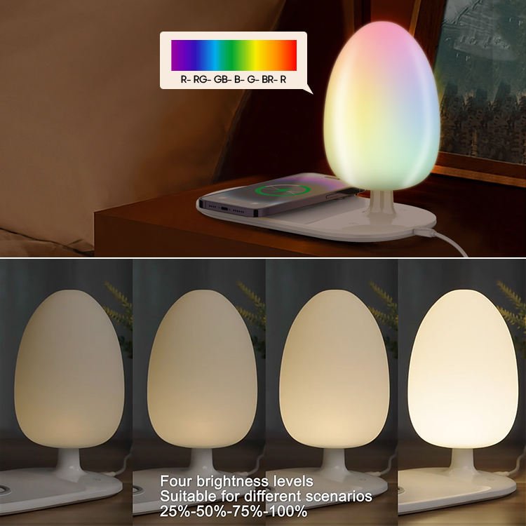 Chargeur Sans Fil 15W avec Lampe LED Intégrée – Modèle Y3, USB-C image 5