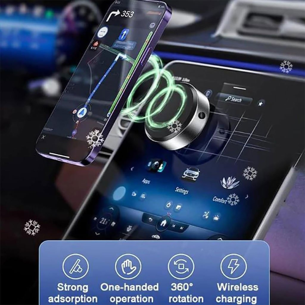 Support Téléphone Magnétique 360° avec Ventouse – 32 Aimants Ultra Puissants image 0