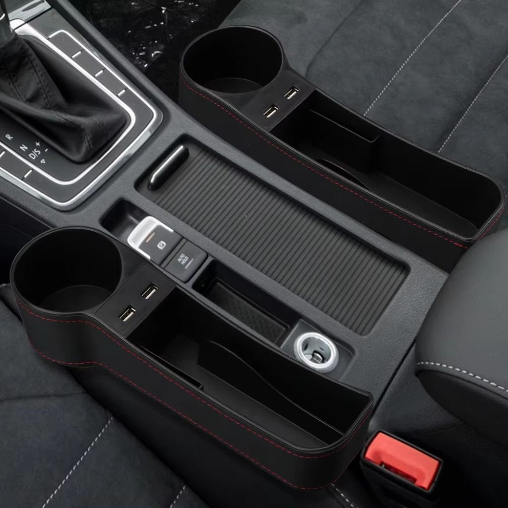 Organiseur Latéral de Siège avec Chargeur USB et Porte-Gobelet image 5