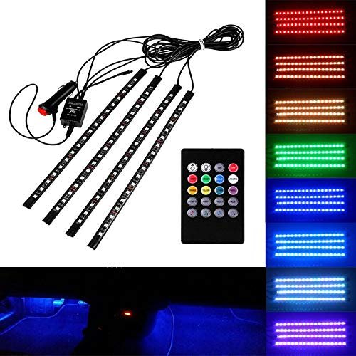 Éclairage LED Intérieur Voiture avec Télécommande – Synchronisation Musique et Multicolore image 1