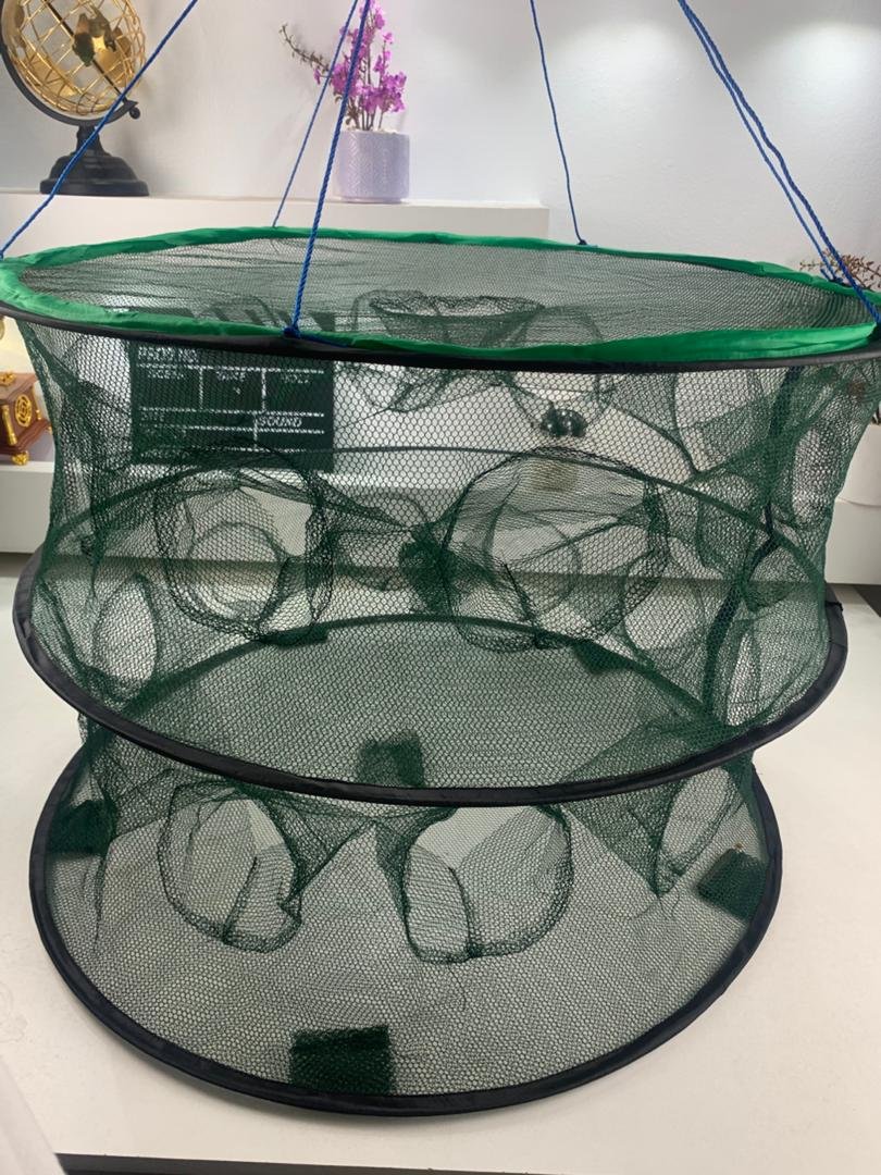 Piège de Pêche Rond Pliable – 20 Trous, Portable, 70 cm – شبكة صيد الأسماك قابلة للطي 20 فتحة، دائرية، محمولة، 70 سم image 5