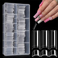 Ongles carrés XL demi-couverture 100PCS – Look naturel et longue tenue image 0