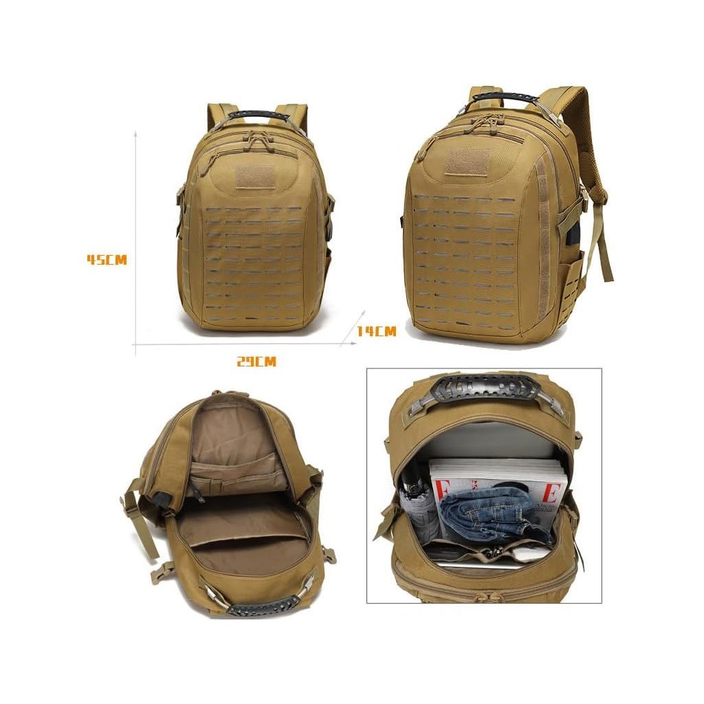 Sac à dos Tactique Militaire 45L avec Port USB – Polyvalent et Robuste image 2