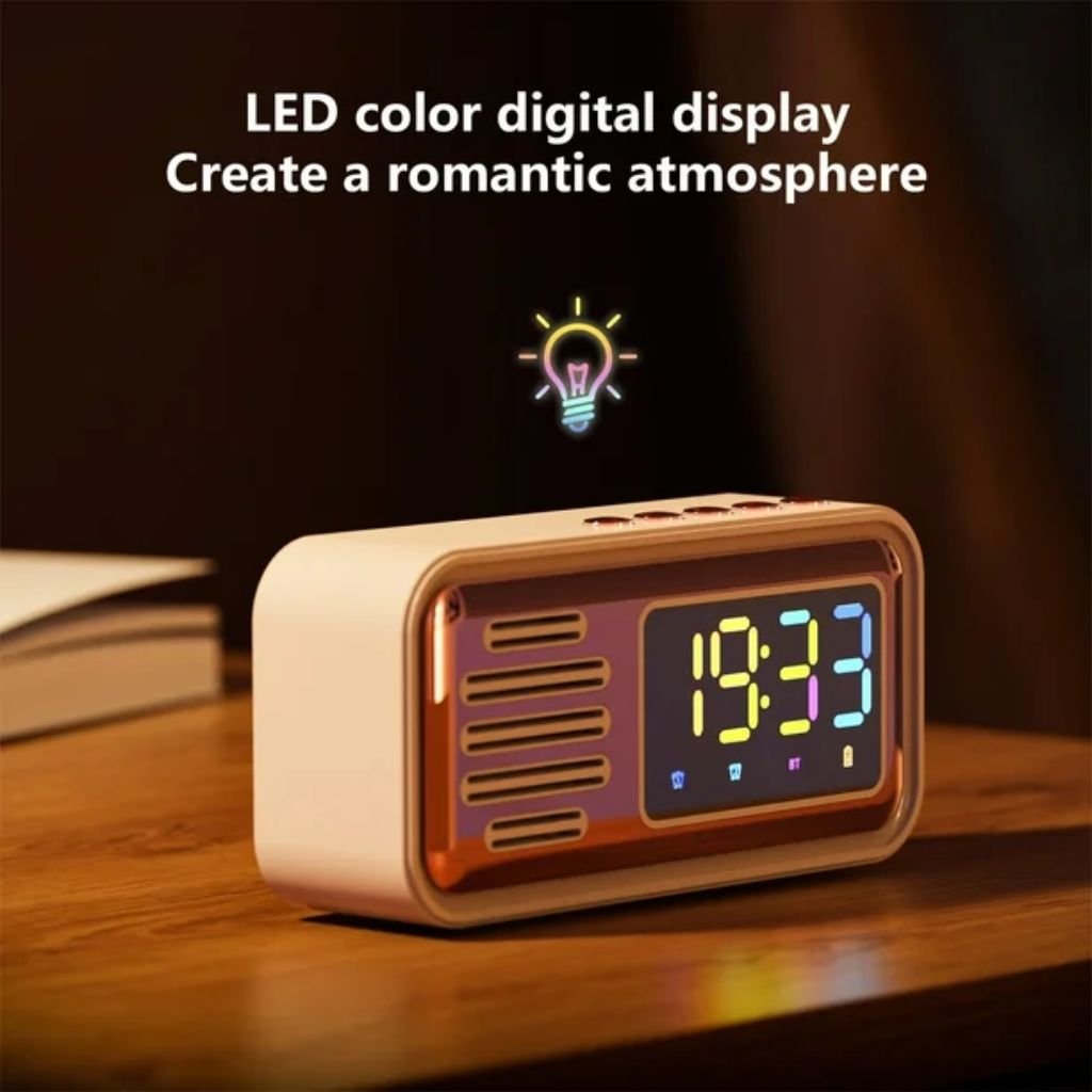 Réveil Bluetooth Rétro Étanche avec Haut-Parleur & Longue Autonomie image 4