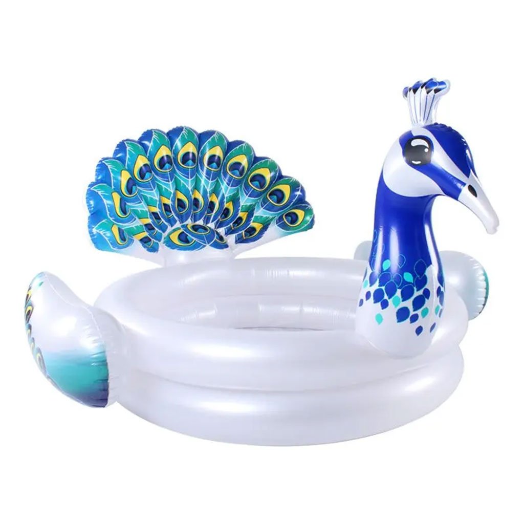 Bouée Gonflable pour Enfants – Design Paon 3D Coloré | عوامة سباحة للأطفال بشكل طائر الطاووس ثلاثي الأبعاد image 1