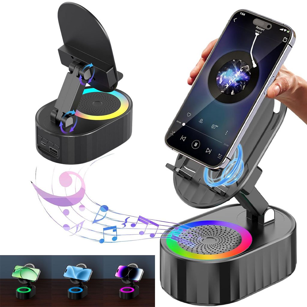 Haut-parleur Bluetooth intelligent à induction avec support et éclairage LED image 8