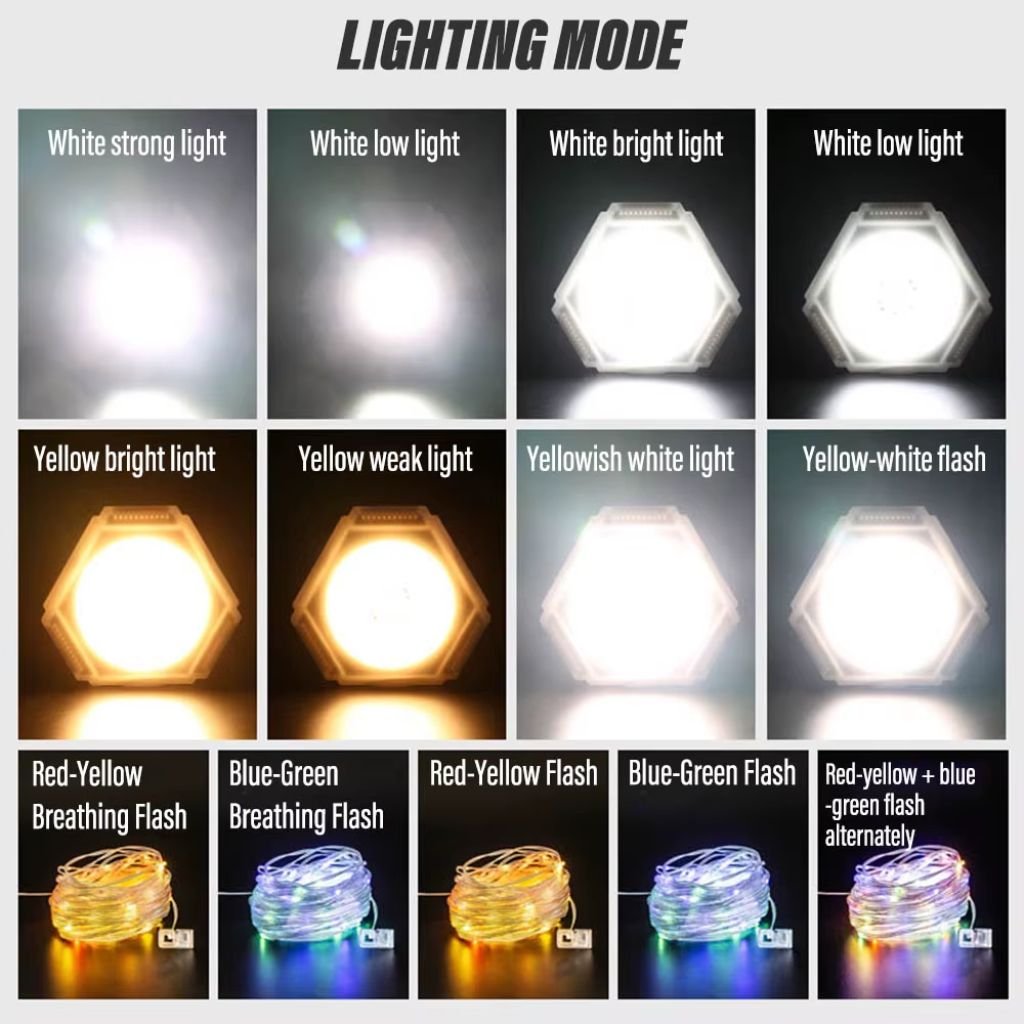 Bande LED 10 m Étanche 2-en-1 pour Camping شريط إضاءة بطول 10 متر، مقاوم للماء image 3