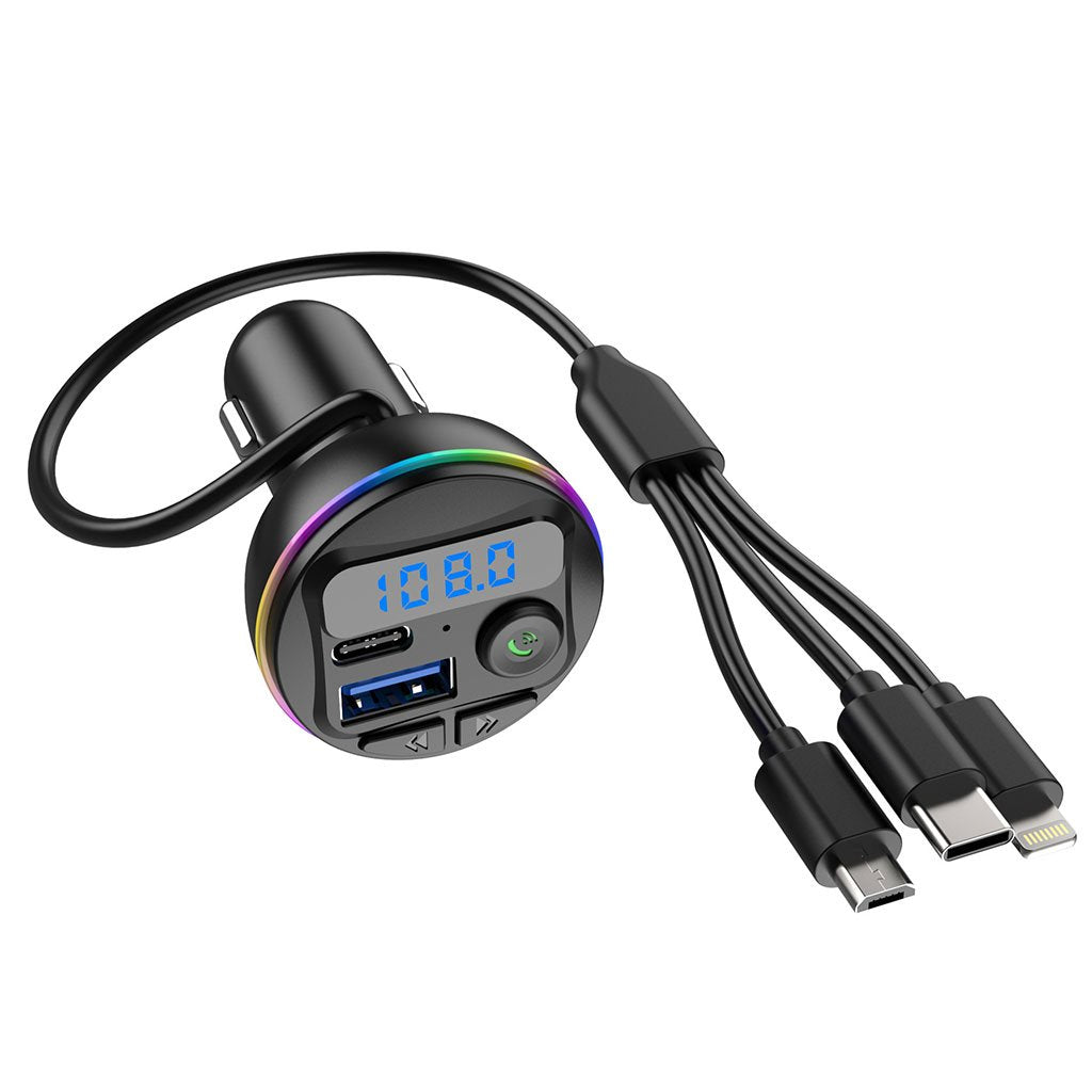 Transmetteur Bluetooth Voiture avec Charge Rapide, Appels Mains Libres et Lecture Multi-Sources image 1