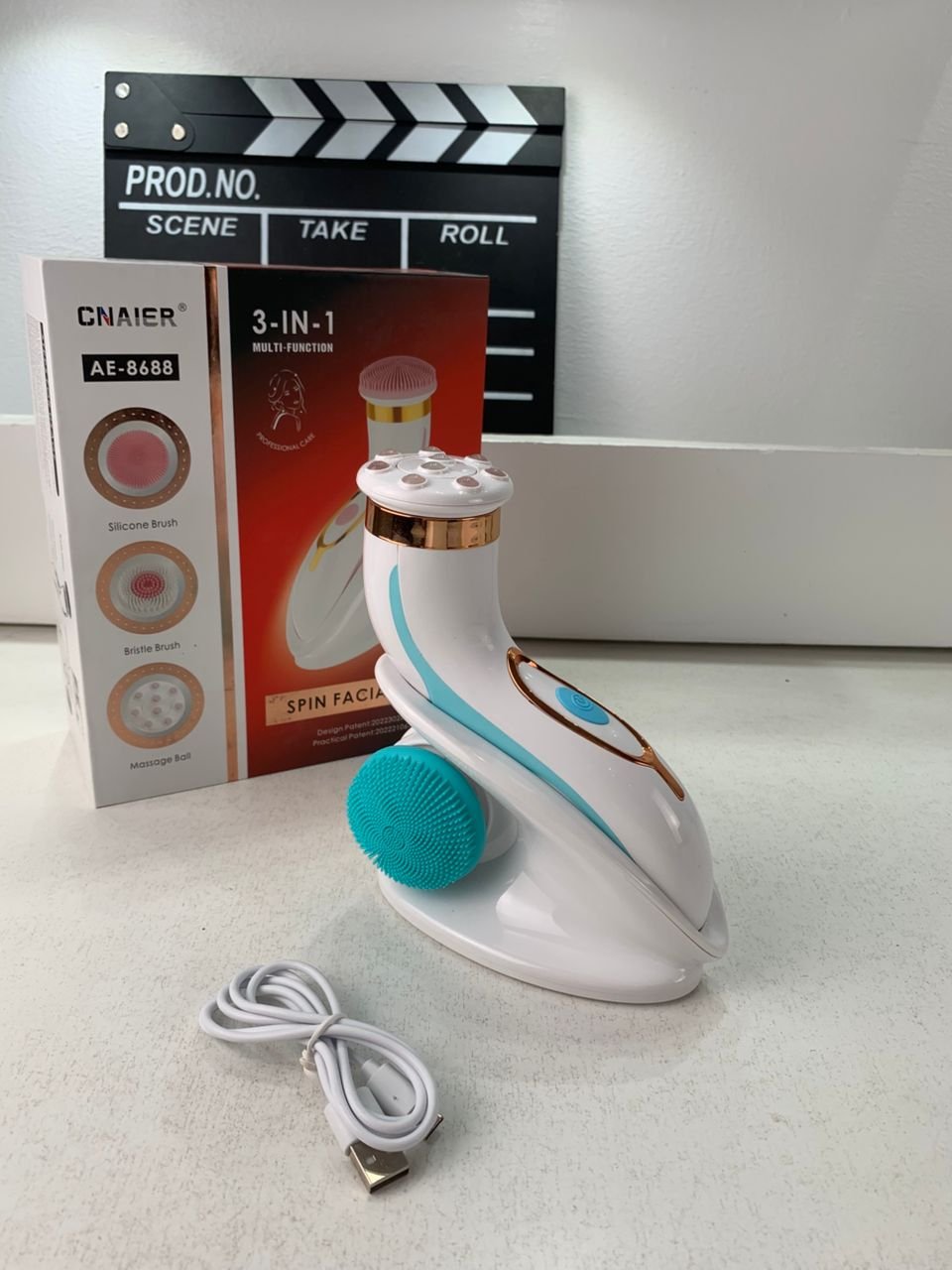Brosse Électrique de Nettoyage du Visage Cnaier AE-8788 – Peau Douce et Rayonnante au Quotidien image 8