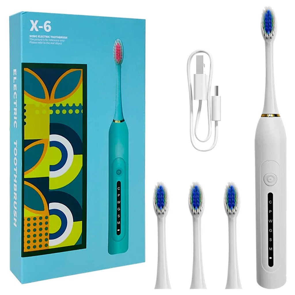 Brosse à Dents Électrique Étanche Luckky IPX7 4 Têtes Incluses image 0