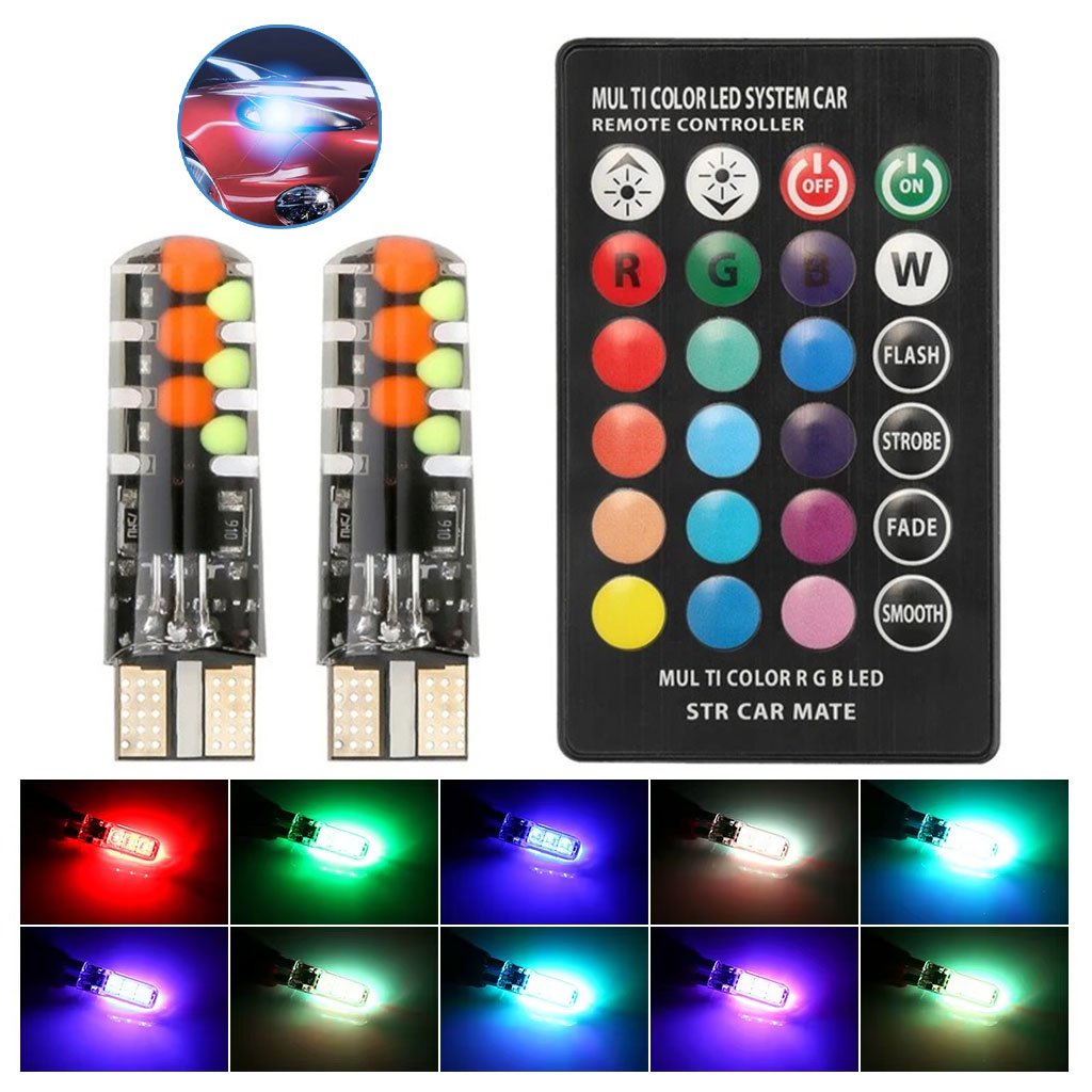 Ampoules LED RGB T10 avec Télécommande – 16 Couleurs & Effets Dynamiques image 3