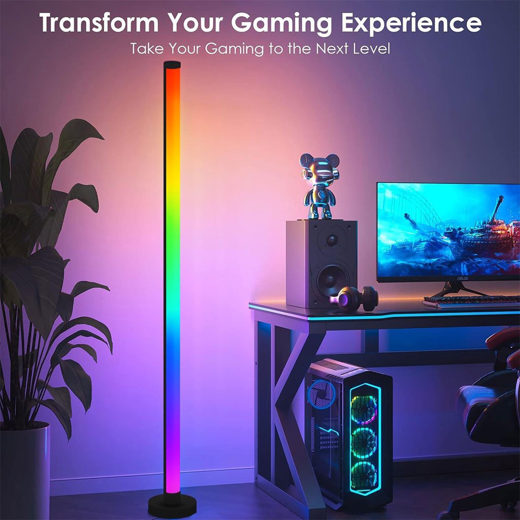 Lampadaire LED d’Angle RGB avec Télécommande et Synchronisation Musique image 0