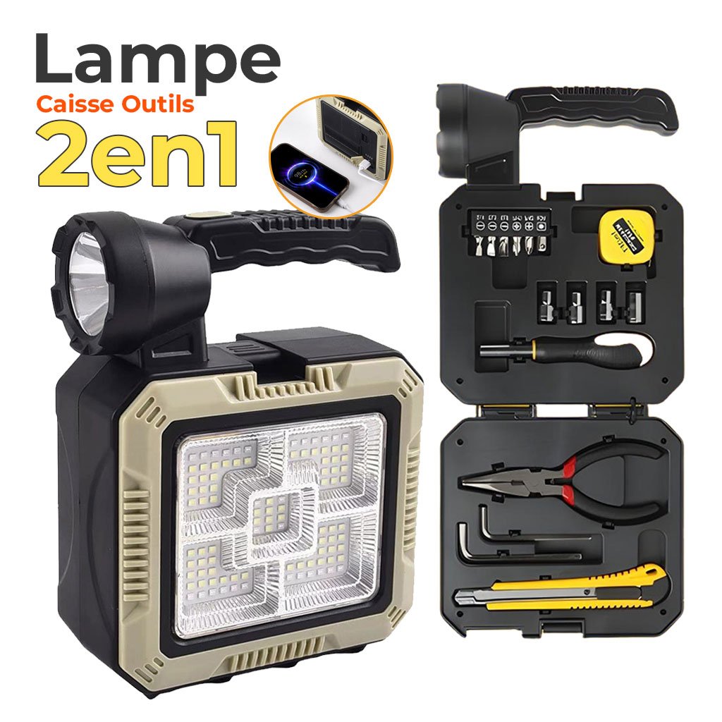 Lampe Solaire Portable avec Kit de Tournevis et Outils – مصباح شمسي محمول مع طقم مفكات وأدوات image 0