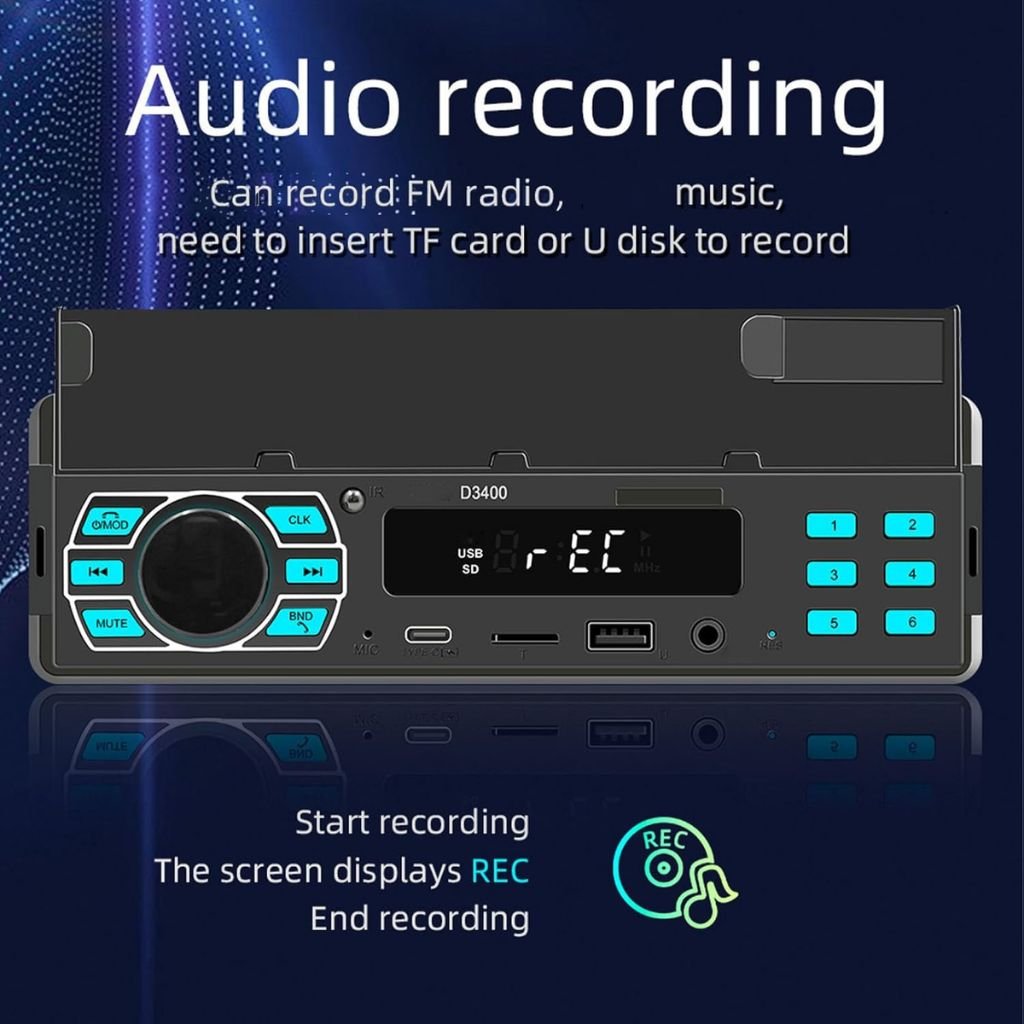 Autoradio Bluetooth LED Multicolore – Appels Mains Libres & Son Haute Qualité image 3