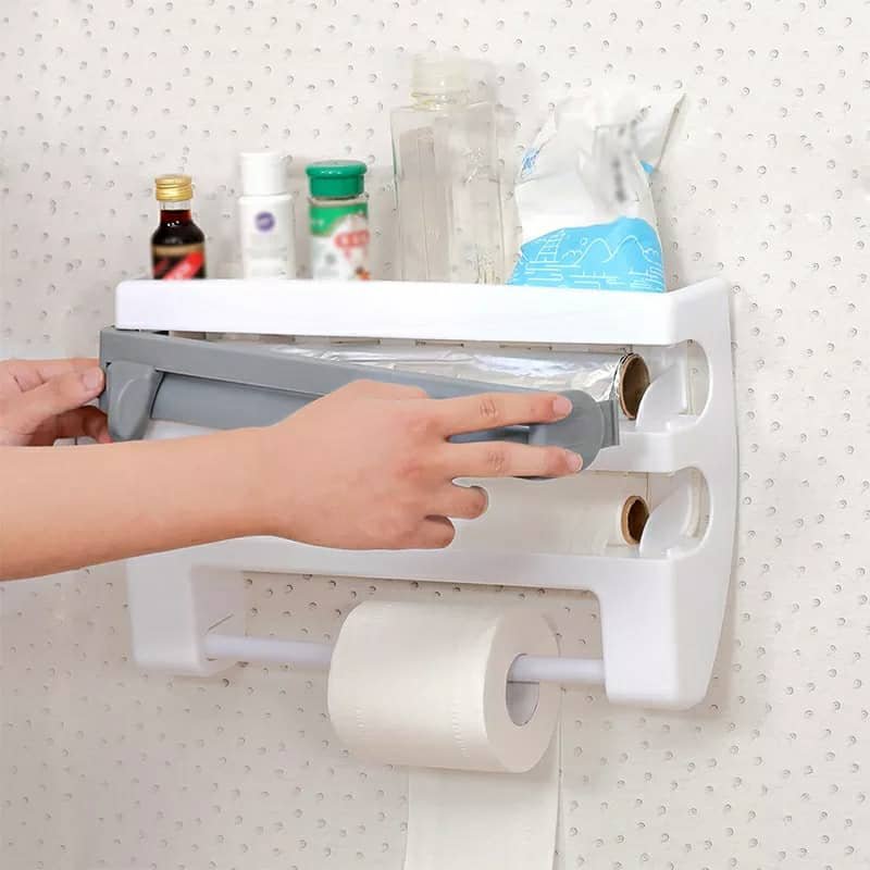 Distributeur Papier Multifonction 4 en 1 avec Lames de Coupe et Rangement image 3