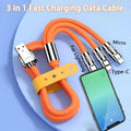 Câble de Charge Universel 180° Pivotant : La Solution de Charge 3-en-1 Ultime et Rapide