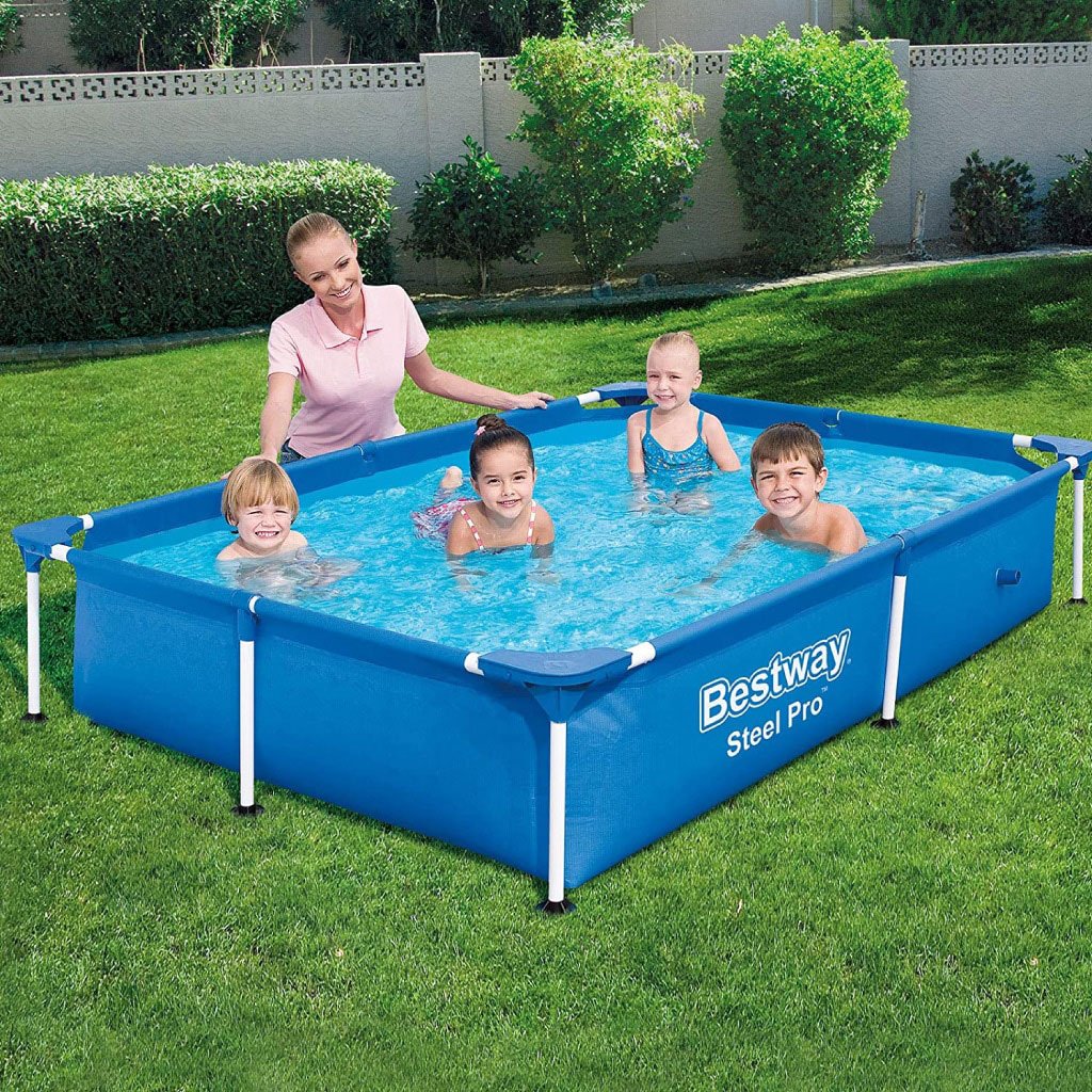 Piscine Tubulaire Enfant Steel Pro 221 x 150 x 43 cm Bestway – مسبح أطفال بإطار معدني قوي image 3