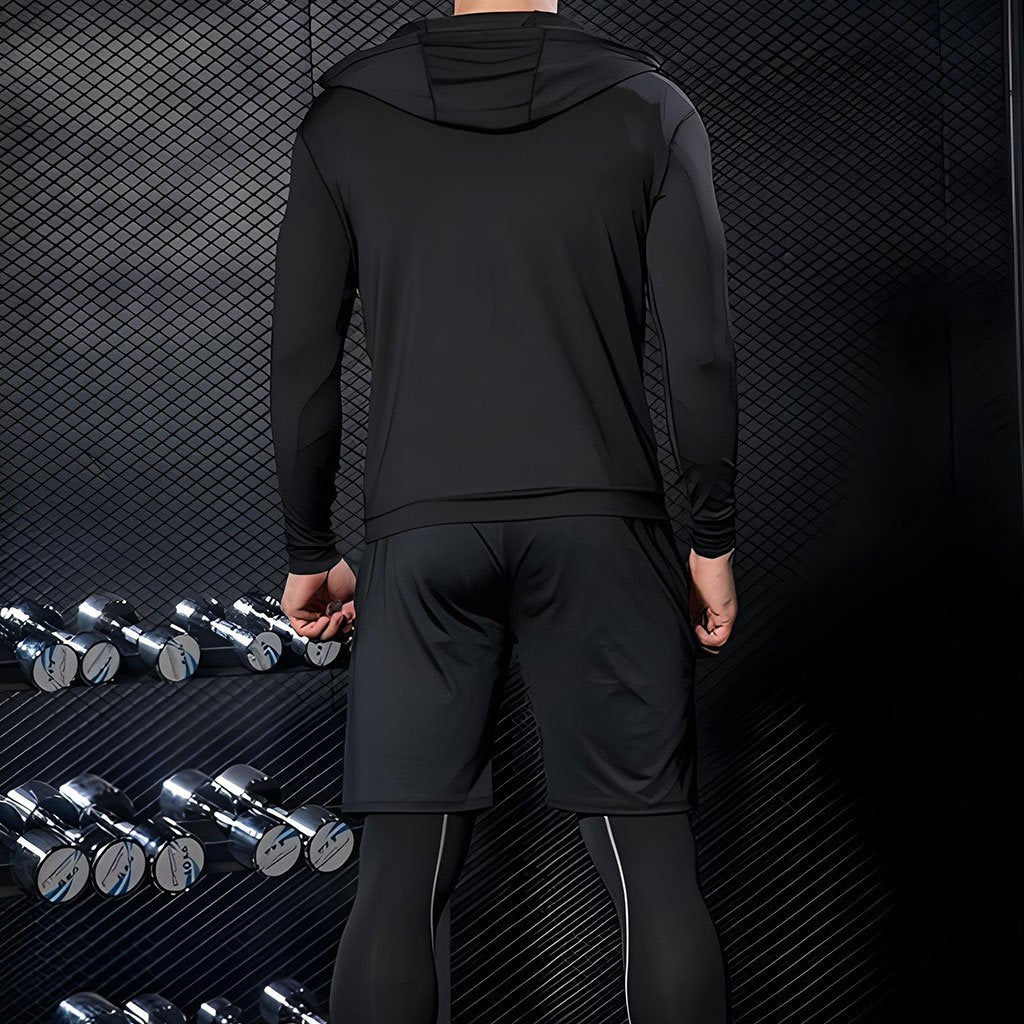 Ensemble Sport 4 en 1 Homme – Léger, Séchage Rapide, Compression et Confort image 5