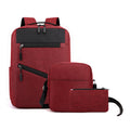 Sac à dos homme Set de 3-en-1 Rouge – Robustesse et Organisation