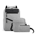 Sac à dos homme Set de 3-en-1 Gris – Robustesse et Organisation