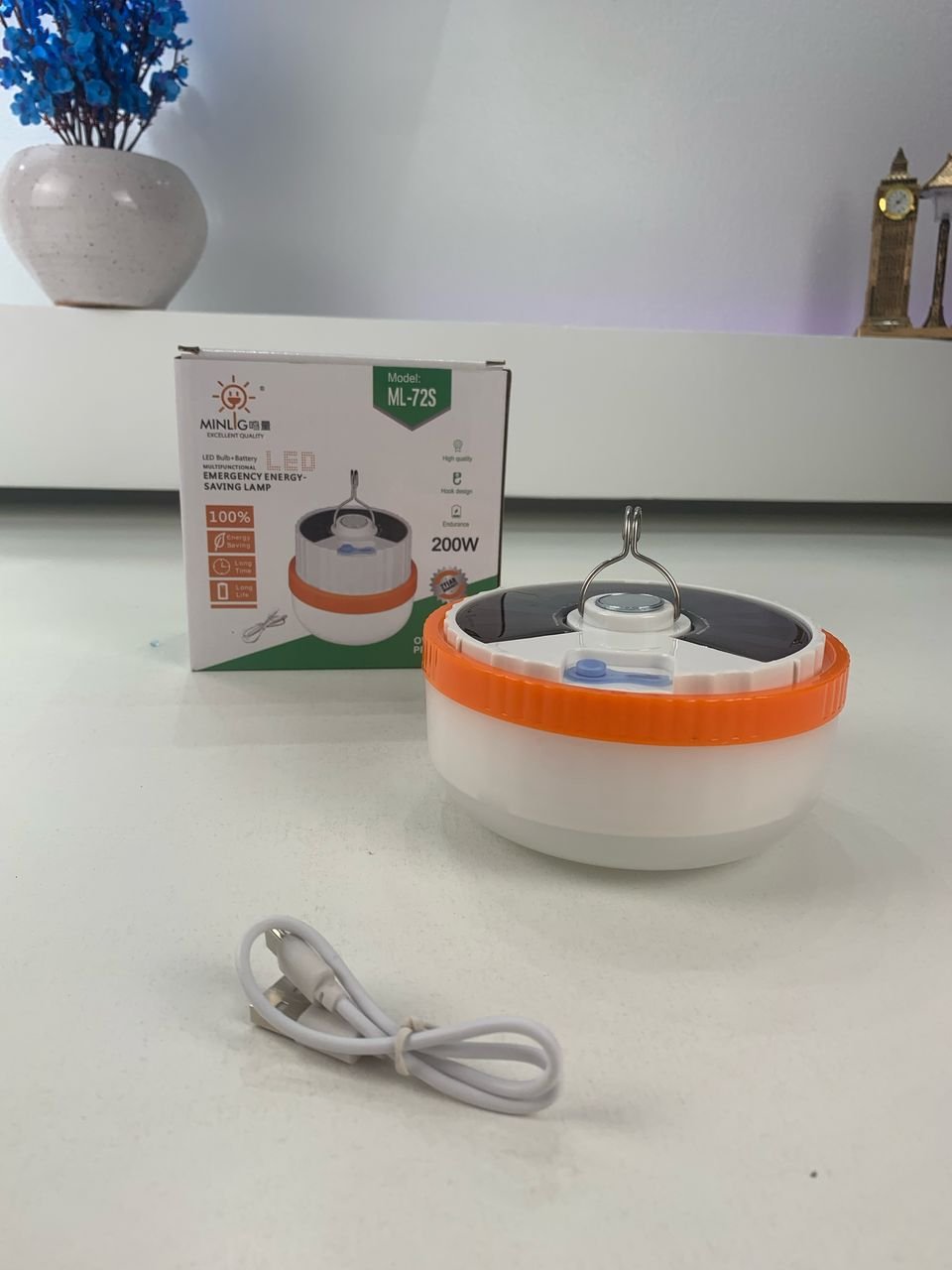 Lampe Solaire Suspendue Rechargeable – Portable et Étanche مصباح شمسي قابل لإعادة الشحن مع تعليق – محمول ومقاوم للماء image 7