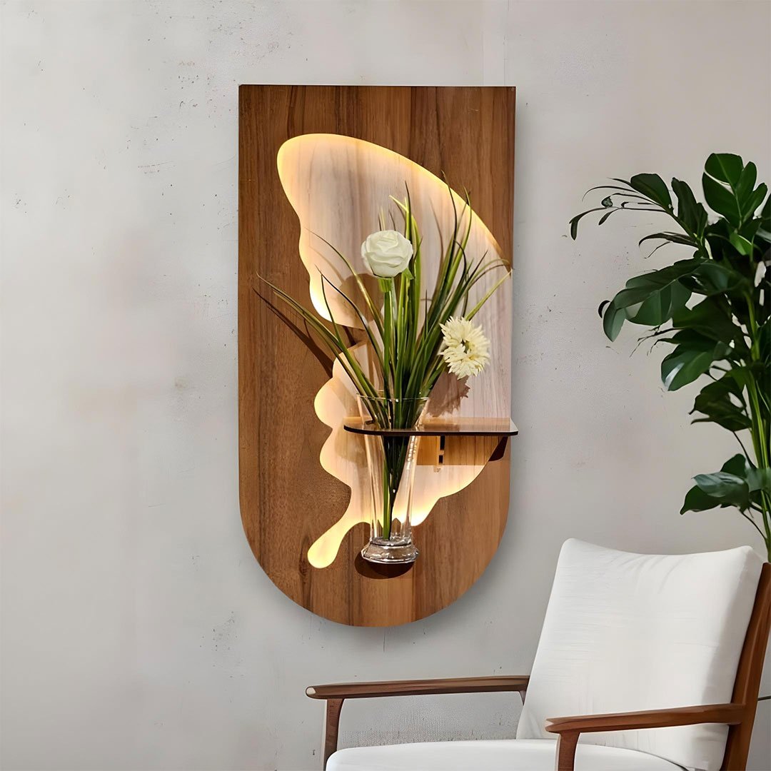 Tableau Mural Lumineux en Bois Naturel – Élégance et Ambiance Chaleureuse image 4