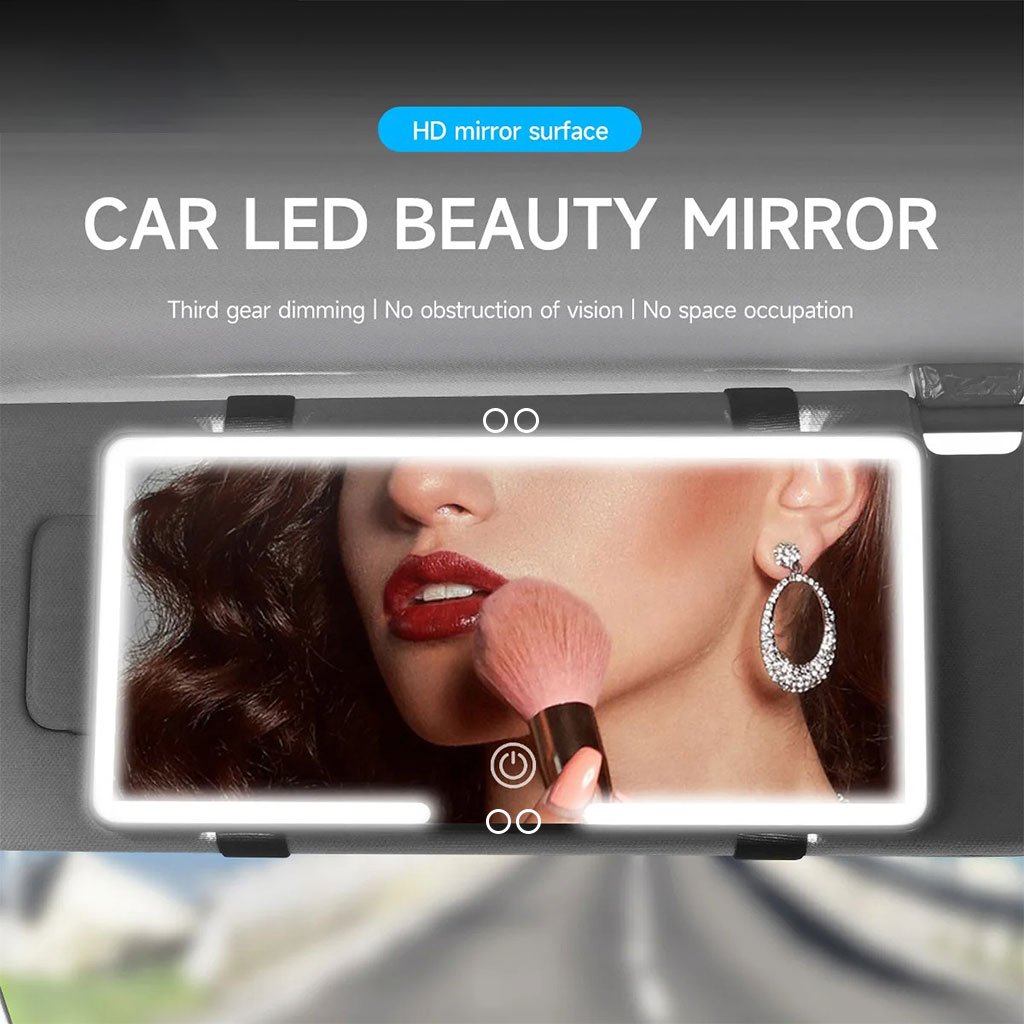 Miroir de courtoisie rechargeable à double boutons – 3 modes d’éclairage image 9