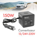 Onduleur Voiture 150W avec USB & Type-C – Multi-Protection 12V image 0