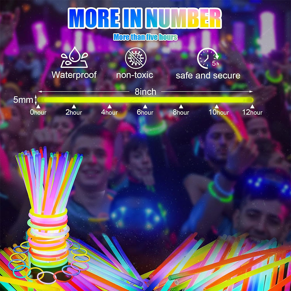 Bâtons Lumineux 50PCS Bracelets Glow Party LED
