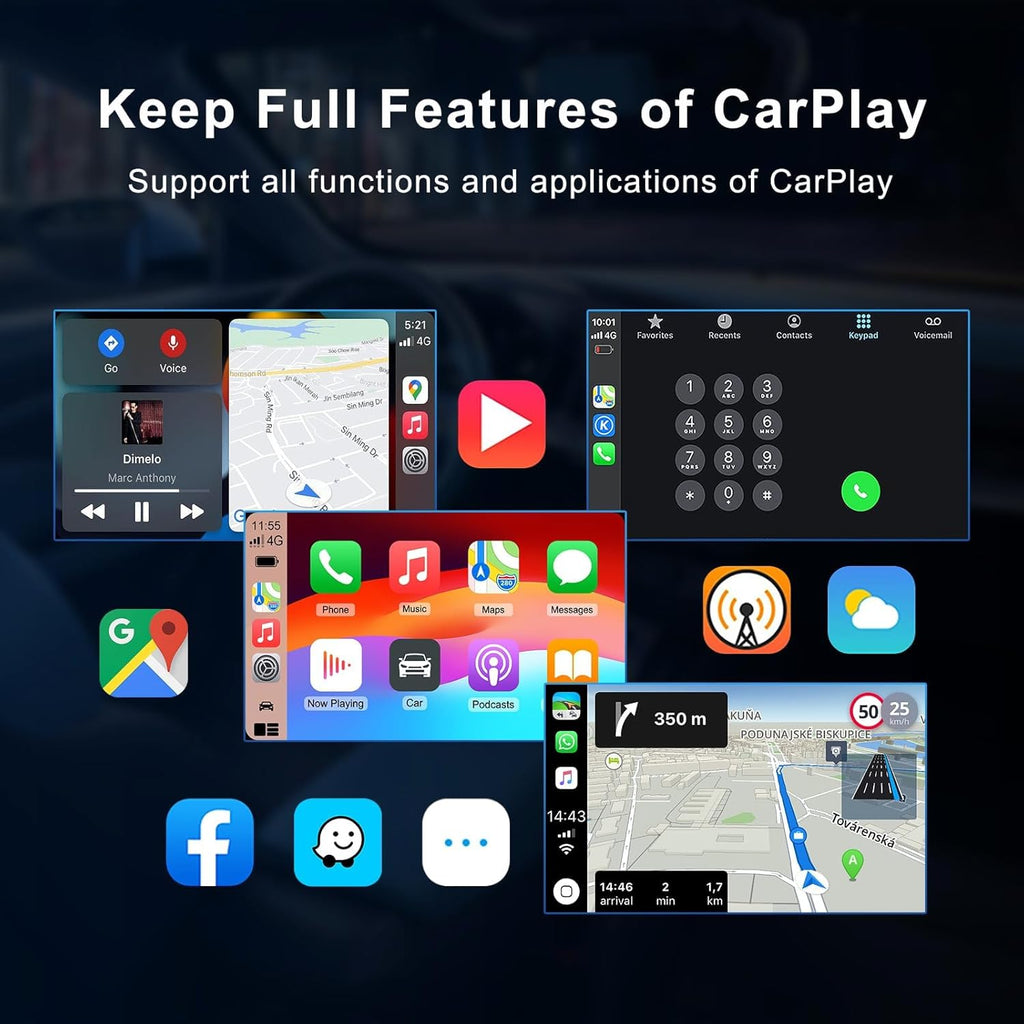 Adaptateur Sans Fil 2-en-1 : CarPlay et Android Auto