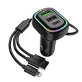 Chargeur Voiture 48W : Puissance Triple et Câble 3-en-1