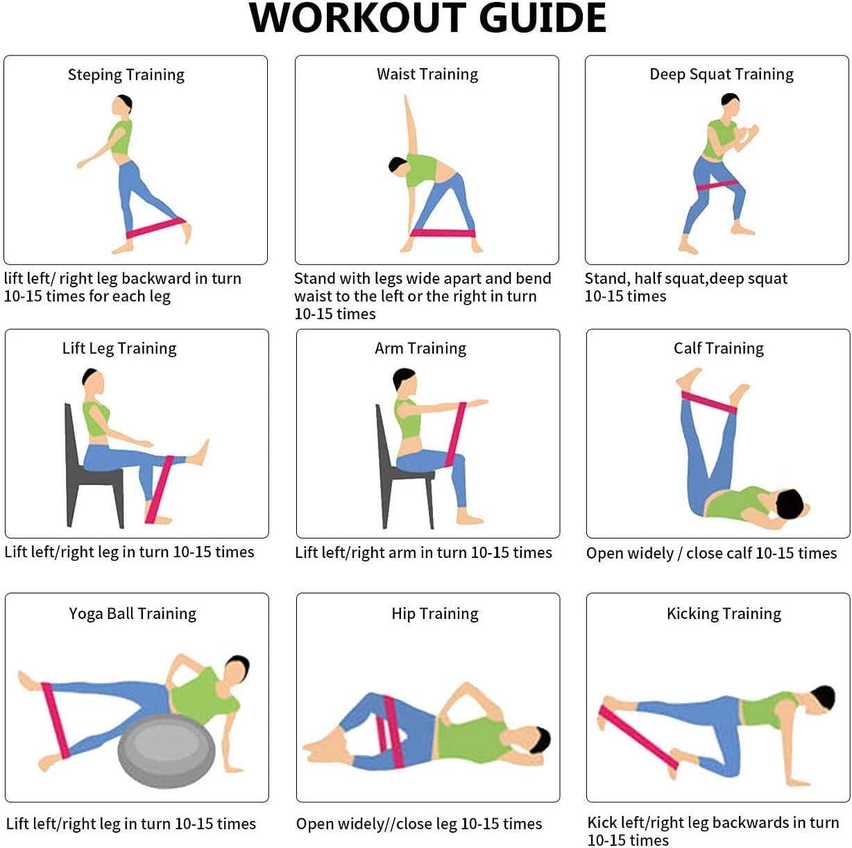 Kit de Fitness Ultimate : 5 Bandes de Résistance Pro