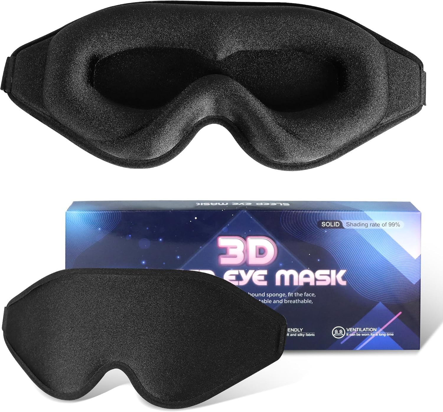 Masque de sommeil 3D – Confort et obscurité totale