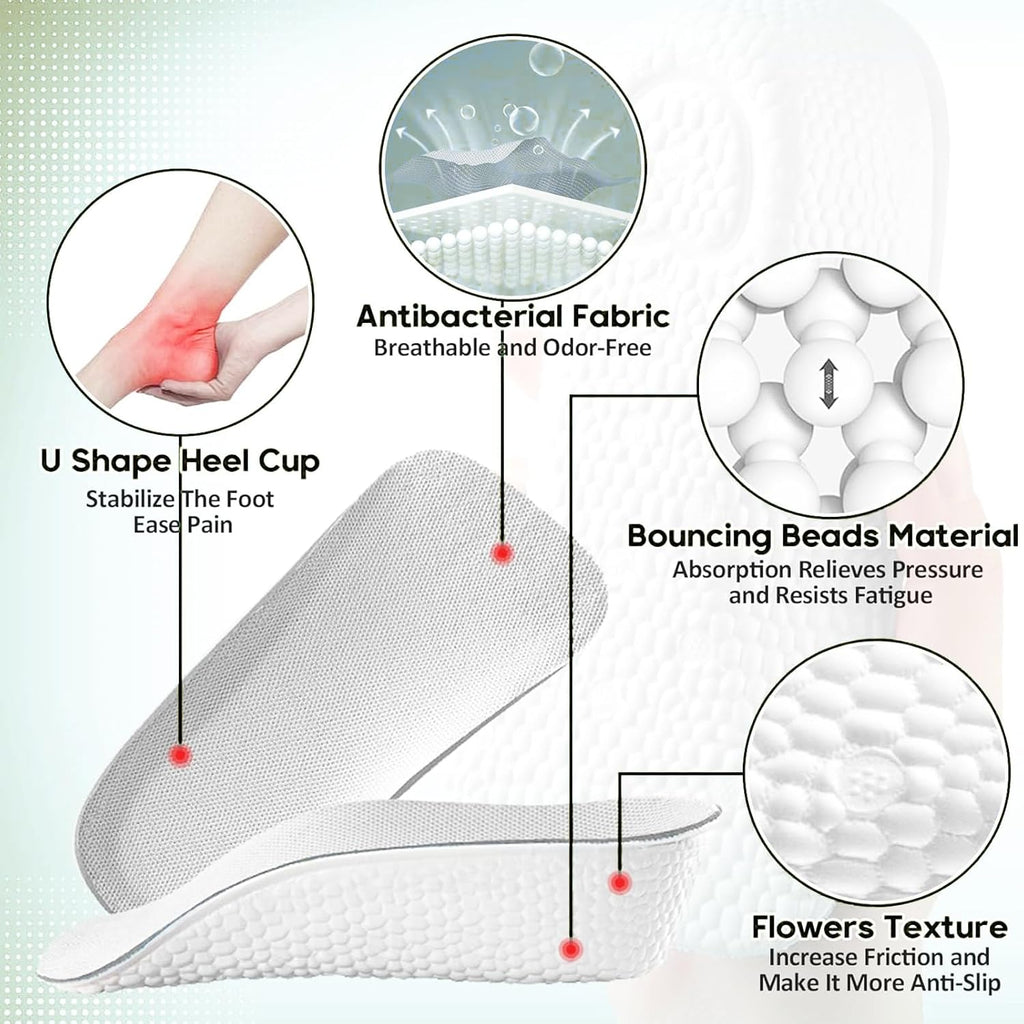 Semelles orthopédiques invisibles – Gain de hauteur et confort