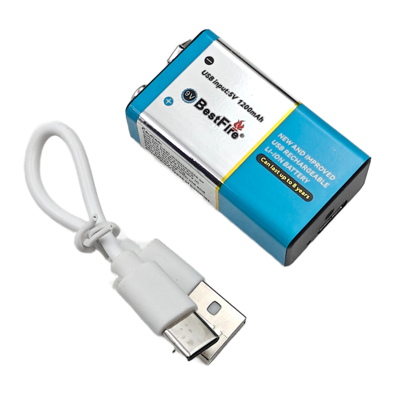 Pile Rechargeable 9V USB-C 6000mWh – Puissance Stable
