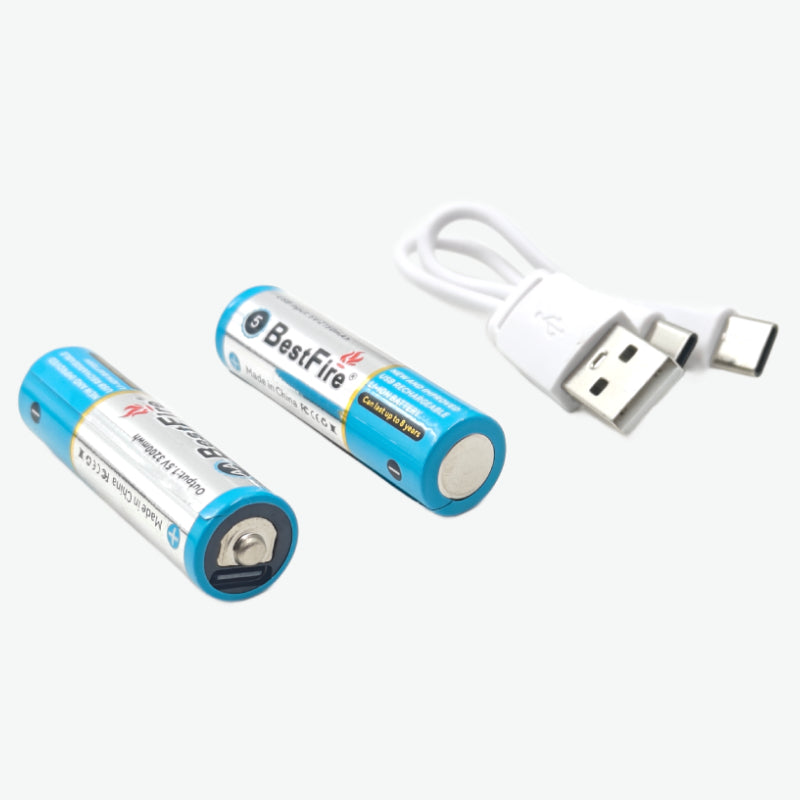Piles Rechargeables AA USB-C BestFire 2150mAh – Longue Durée