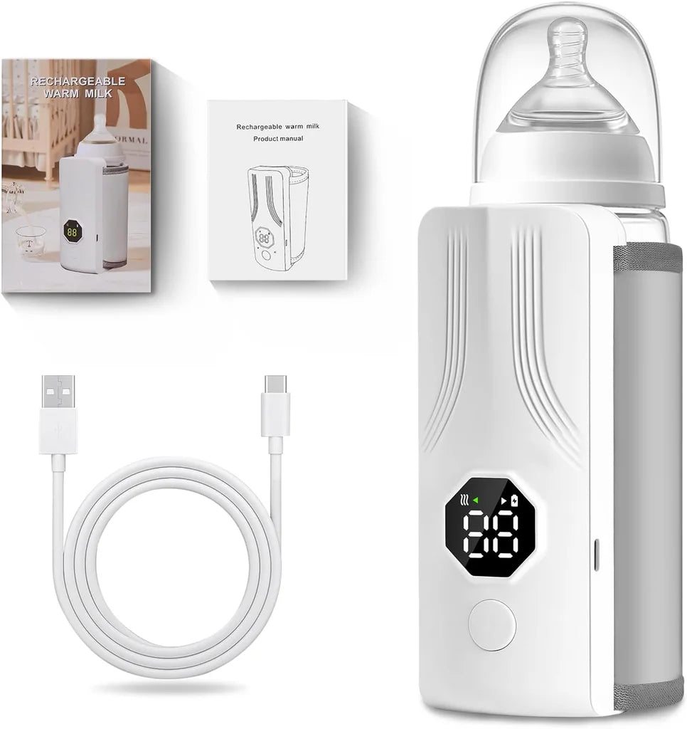 Chauffe-Biberon Portable USB-C – Température Précise & Batterie 4000mAh
