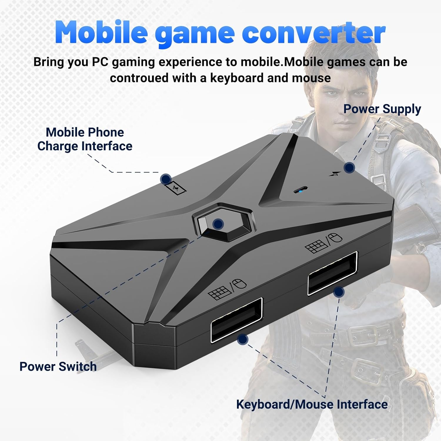 Adaptateur Gaming Bluetooth 5.3 – Clavier & Souris Mobile Sans Latence
