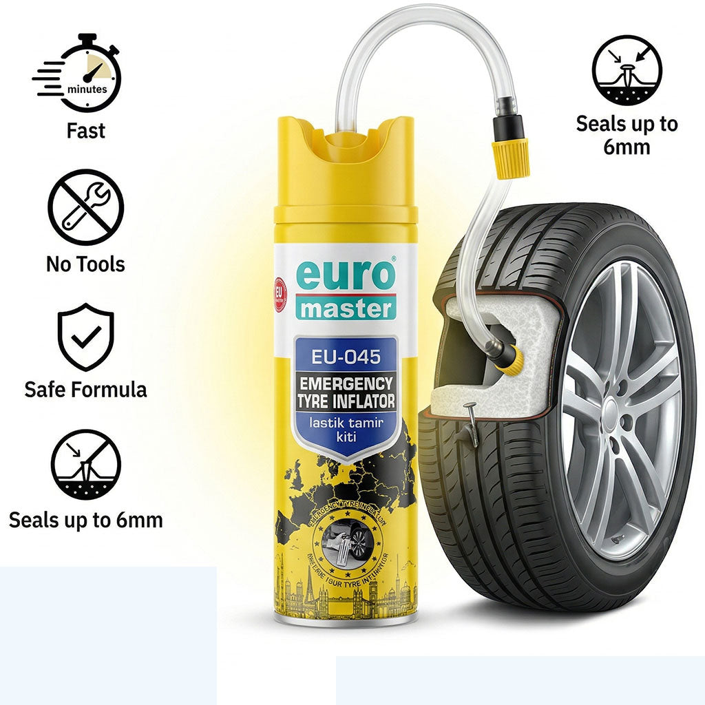 Bombe Réparatrice Pneus EU-045 – Gonflage Rapide d’Urgence