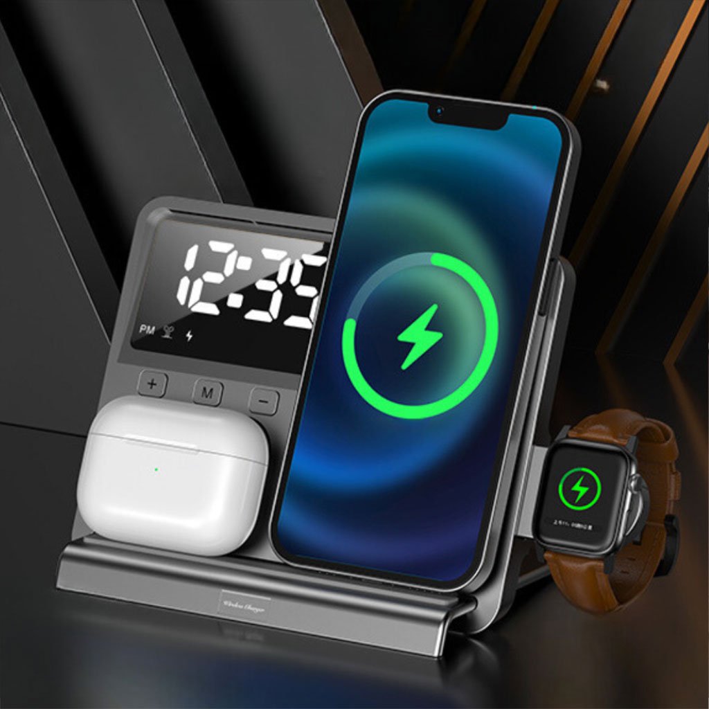 Chargeur Sans Fil Magnétique 5 en 1 Pliable – Apple Watch, iPhone, AirPods image 0