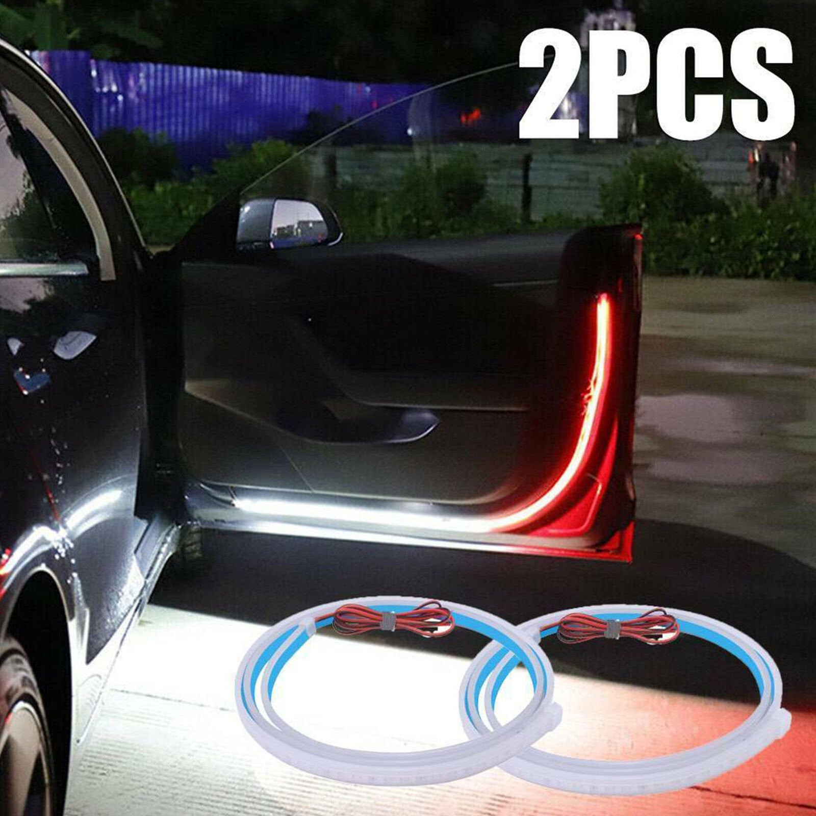 Bande LED d’Avertissement pour Portière – Lumière Rouge et Blanche 120 cm image 1