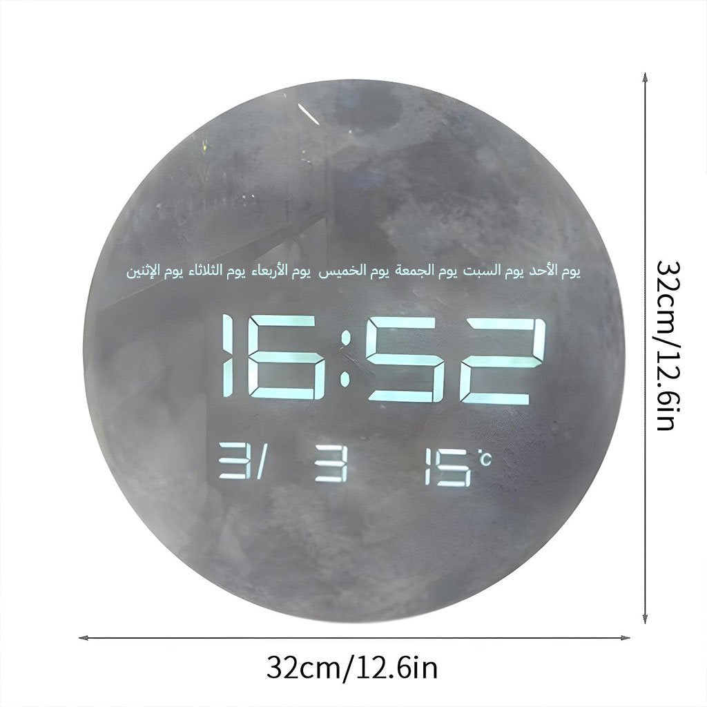Horloge Murale LED 13" avec Température et Calendrier image 6
