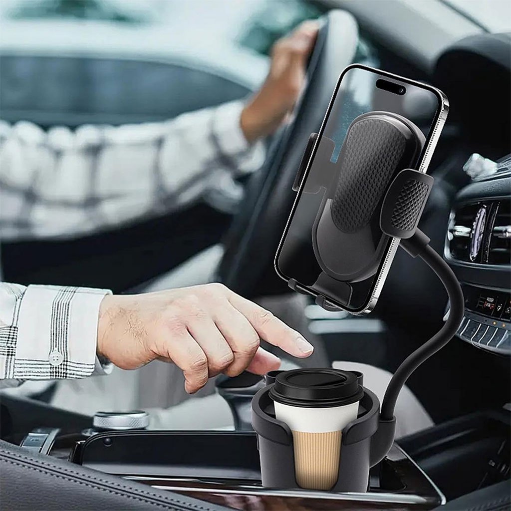 Support Téléphone Voiture avec Porte-Gobelet Intégré – Réglable & Rotatif image 7