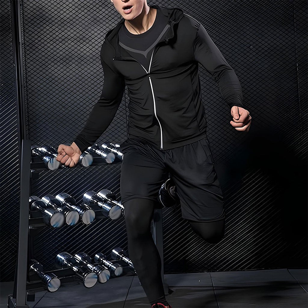Ensemble Sport 4 en 1 Homme – Léger, Séchage Rapide, Compression et Confort image 3