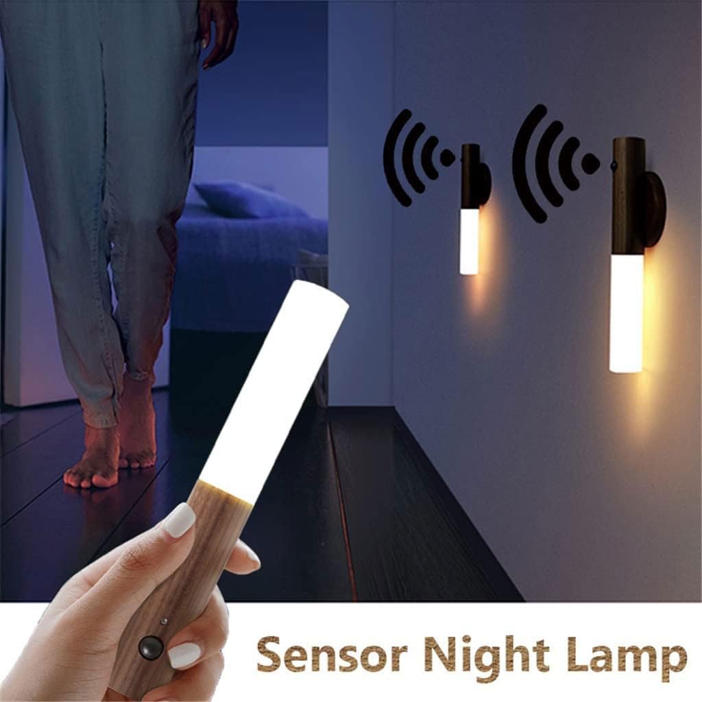Lampe détecteur intelligente en bois – élégante, pratique et chaleureuse image 2