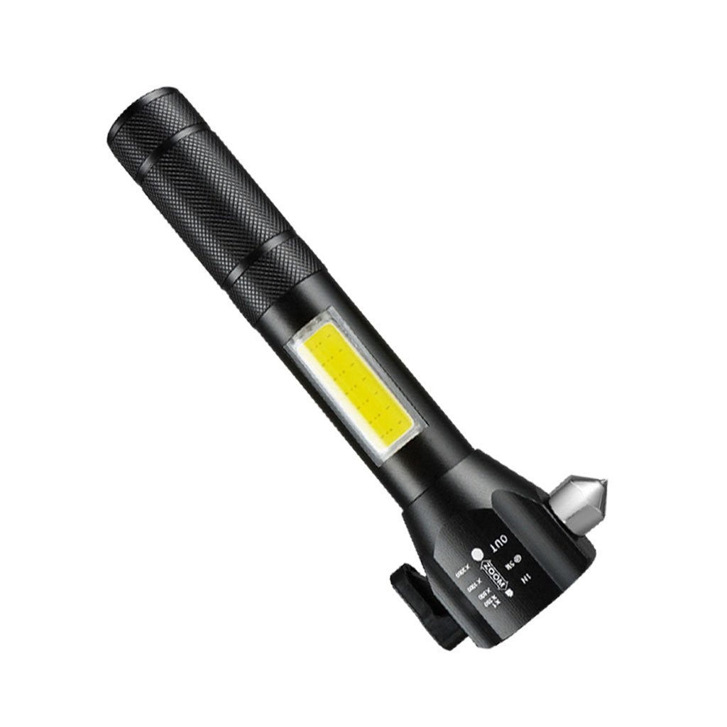 Lampe Torche LED Rechargeable avec Brise-Vitre – 300 Lumens, USB, Étanche IPX6 image 1