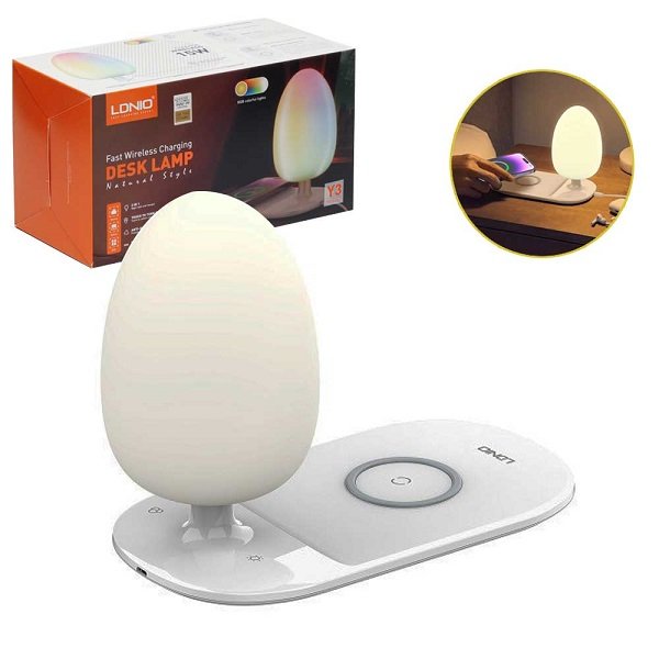 Chargeur Sans Fil 15W avec Lampe LED Intégrée – Modèle Y3, USB-C image 6